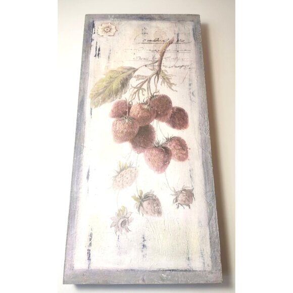 Painted Lightwood Stawberries Grapes Older Vintage Kitchen Display Pieces - Picture 5 of 9